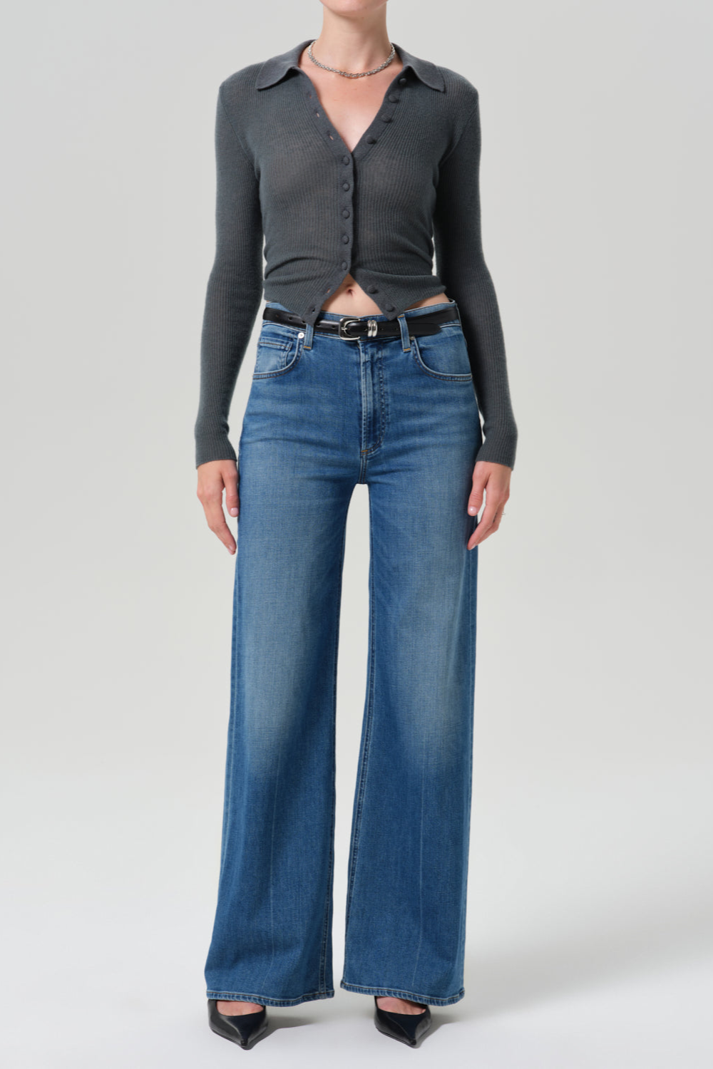 Jeans Lyra Long Wide Leg in Candelight