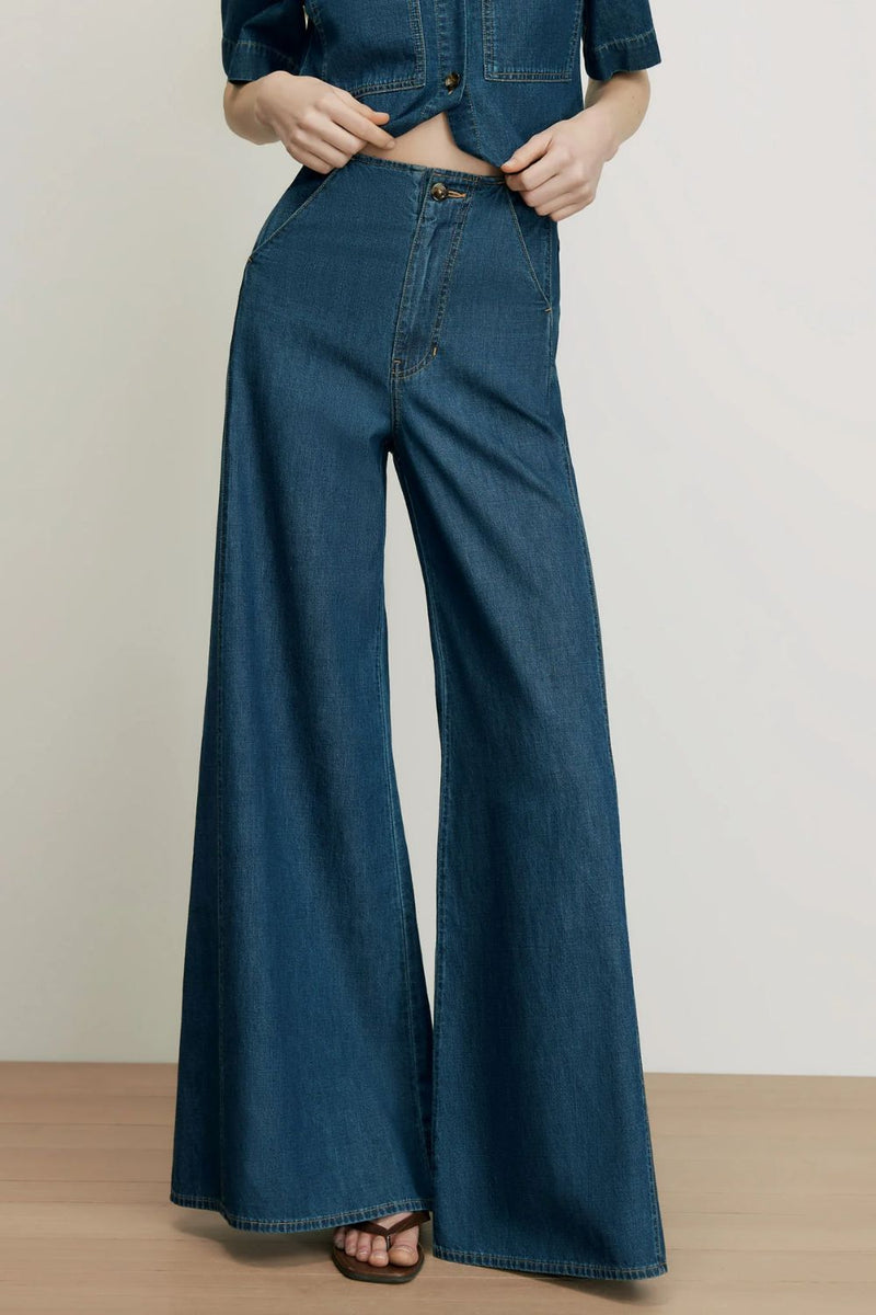 High-Waist-Hose aus Baumwolle