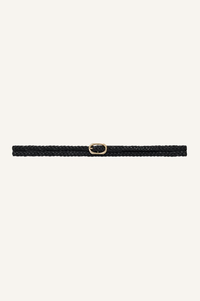 Gürtel Small Double Signature Link in Schwarz