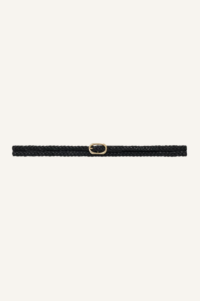 Gürtel Small Double Signature Link in Schwarz