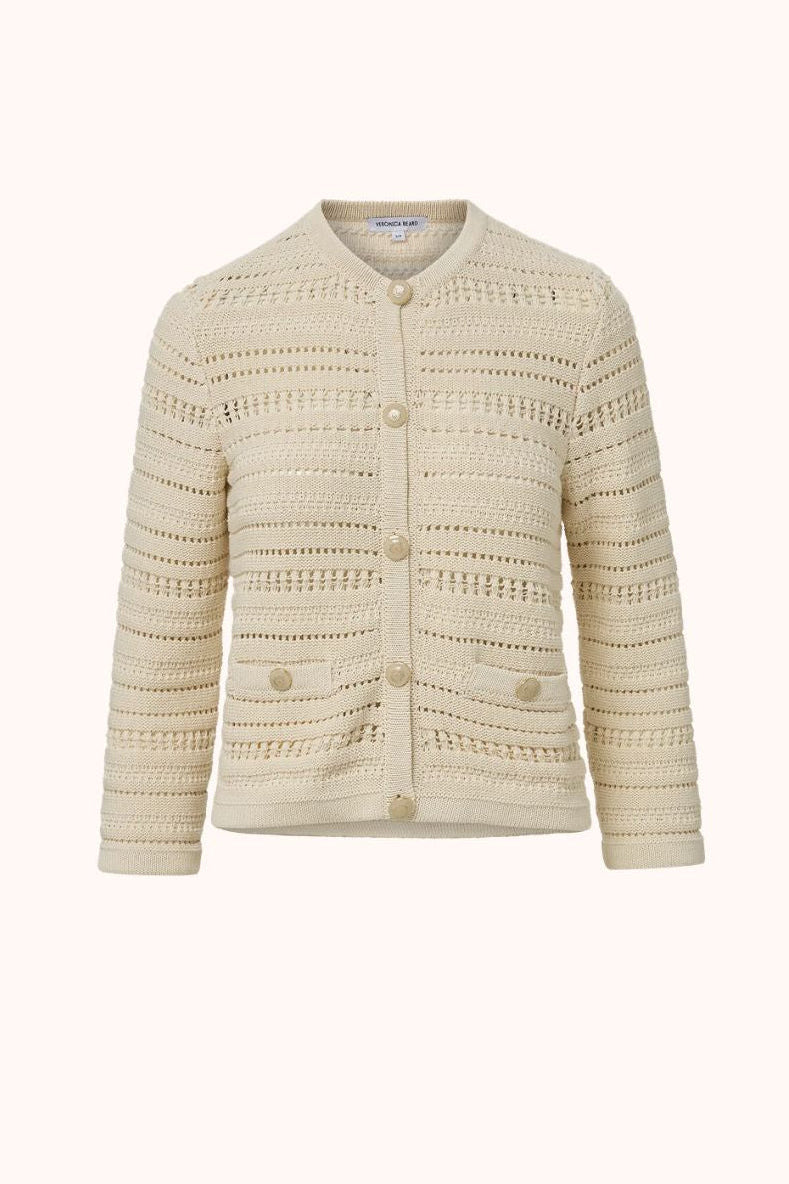 Cardigan aus Baumwoll-Crêpe