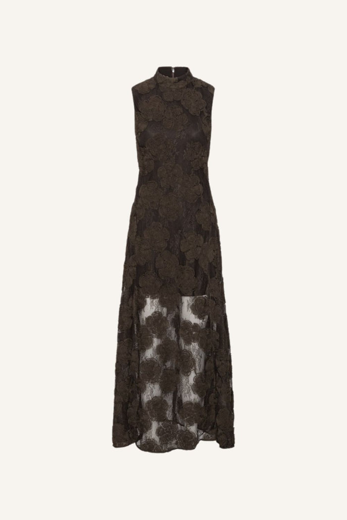 Kleid 3D Flower in Mole