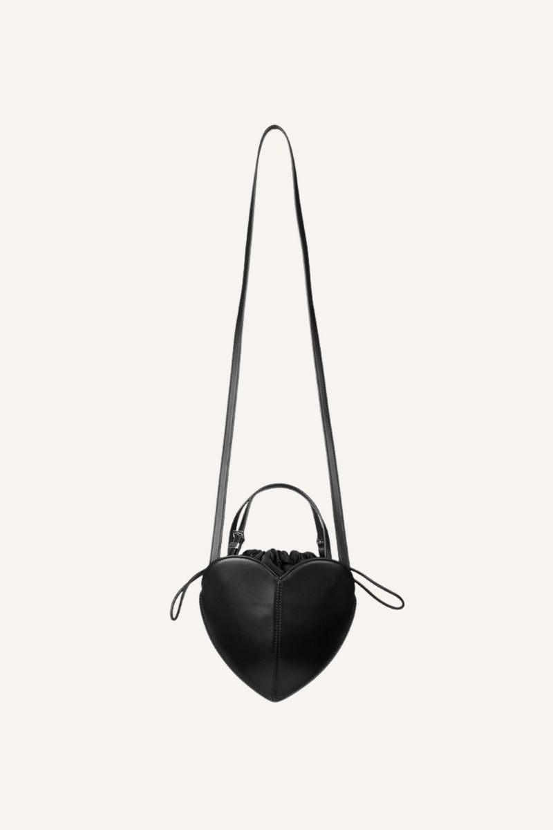 Handtasche Lether Heart in Black