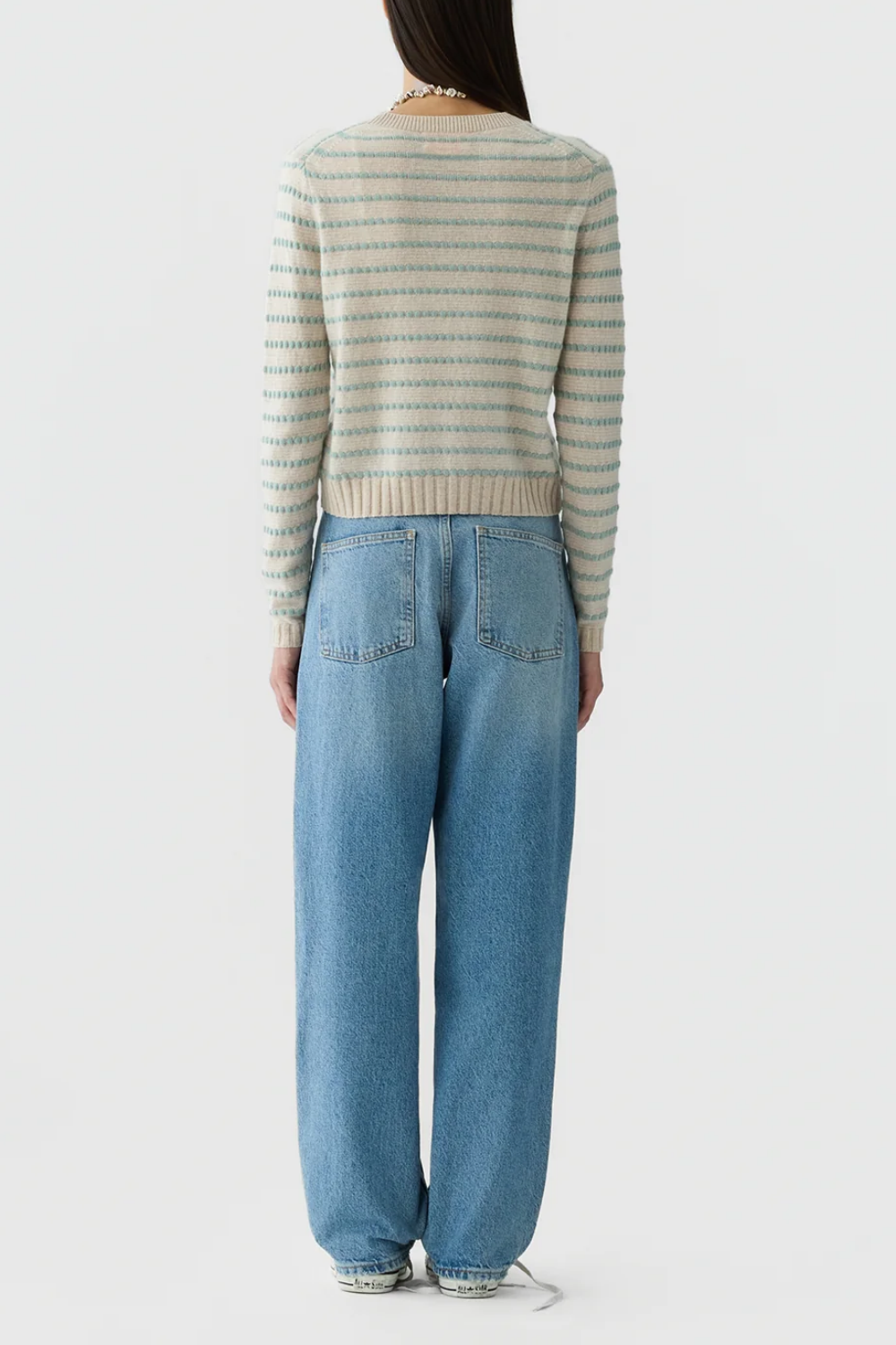 Sweatshirt Pebble Stripe aus Kaschmir