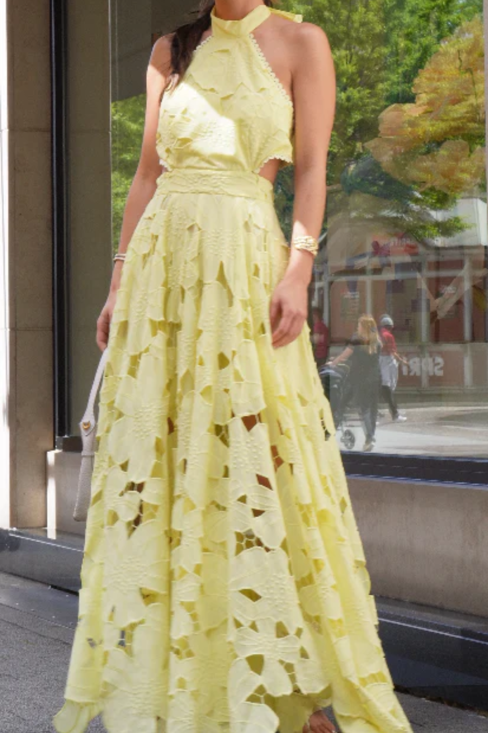 Yvaine Maxikleid in Zartem Buttergelb