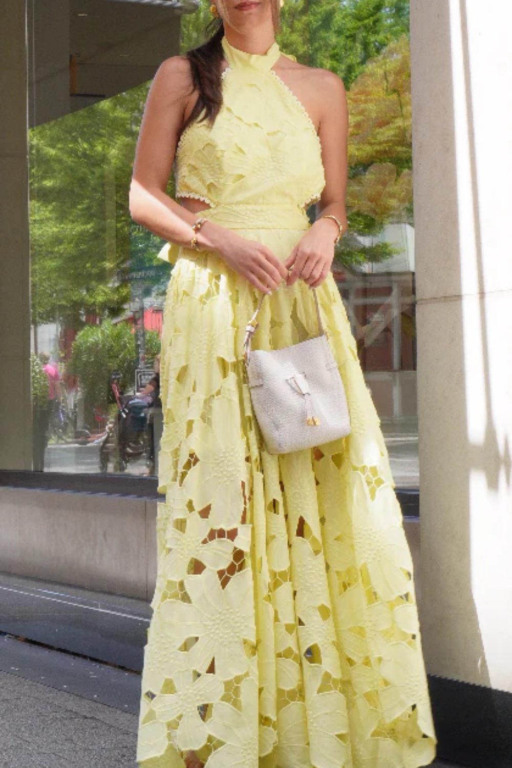 Yvaine Maxikleid in Zartem Buttergelb