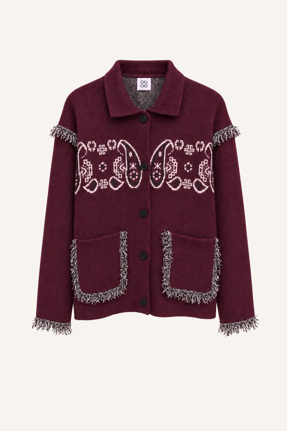 Strickjacke Alma in Burgundy