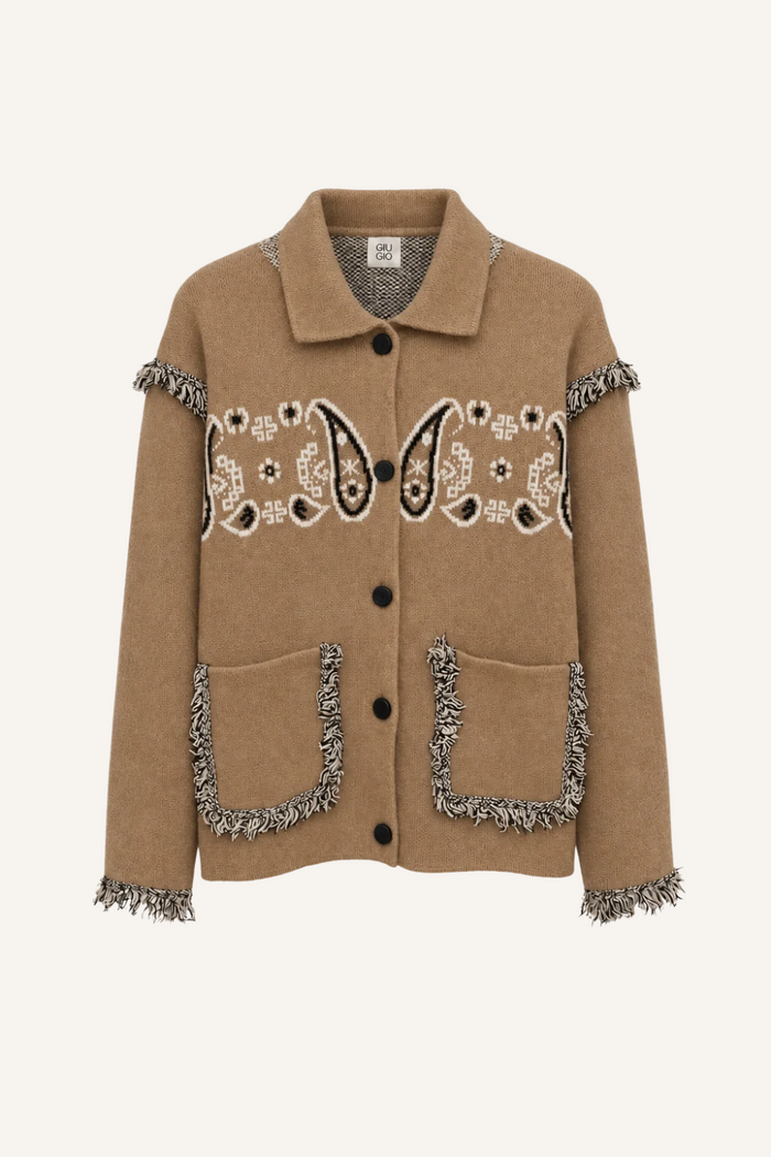 Strickjacke Alma in Camel