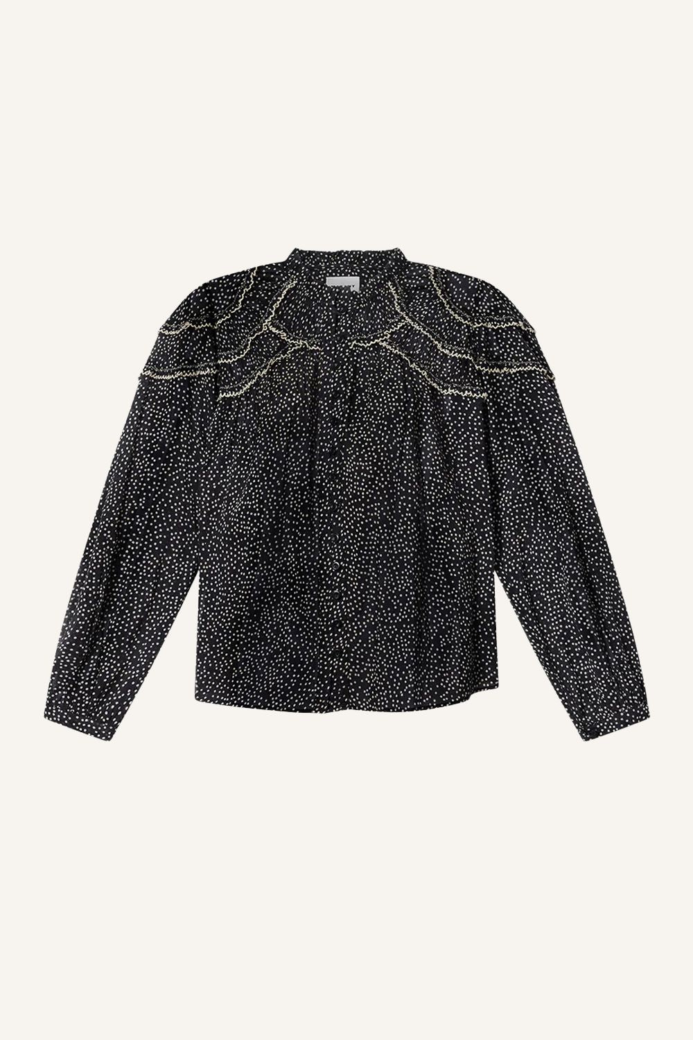 Bluse Christa in Black / Ecru