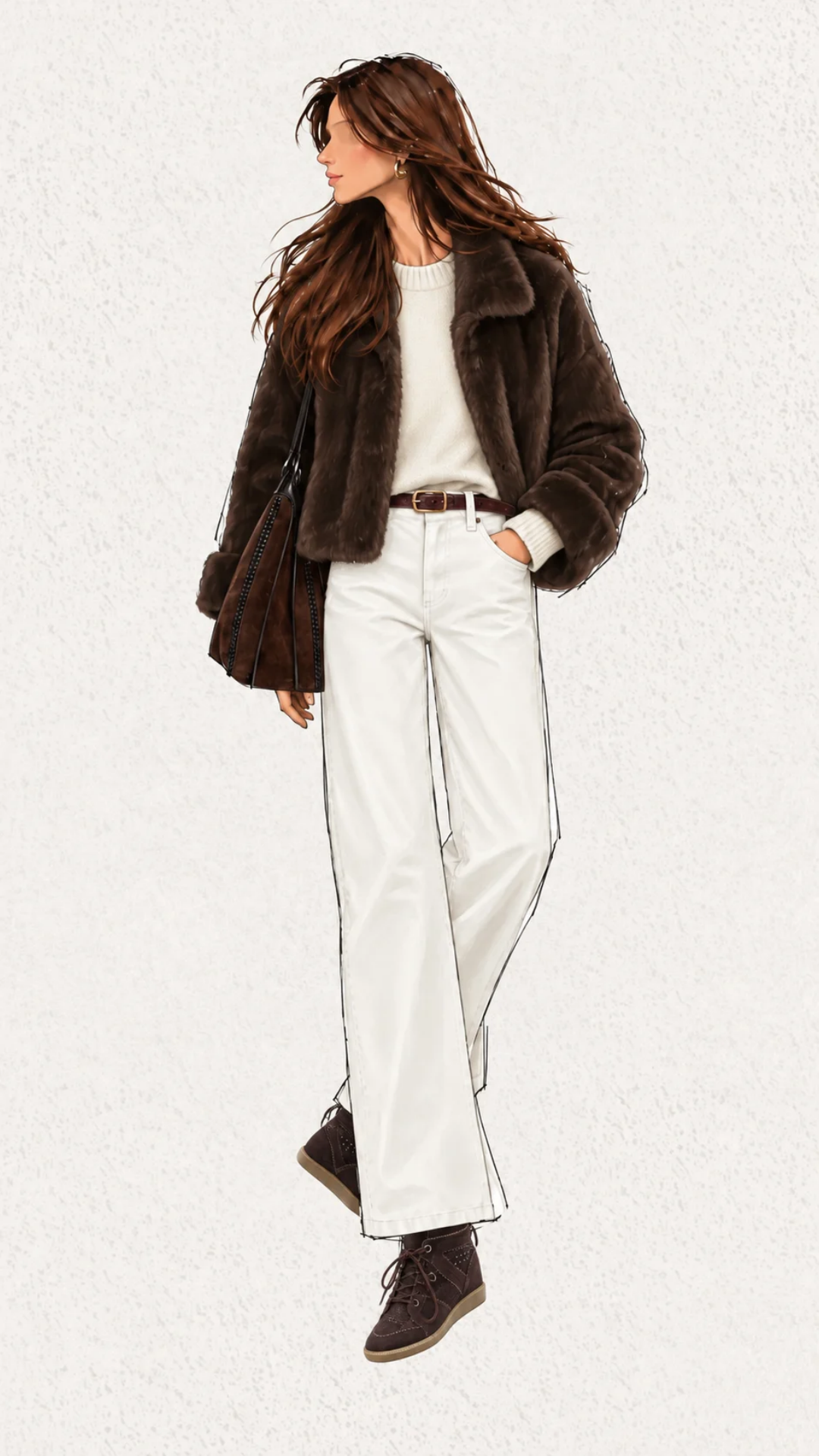 Jacke in Marron