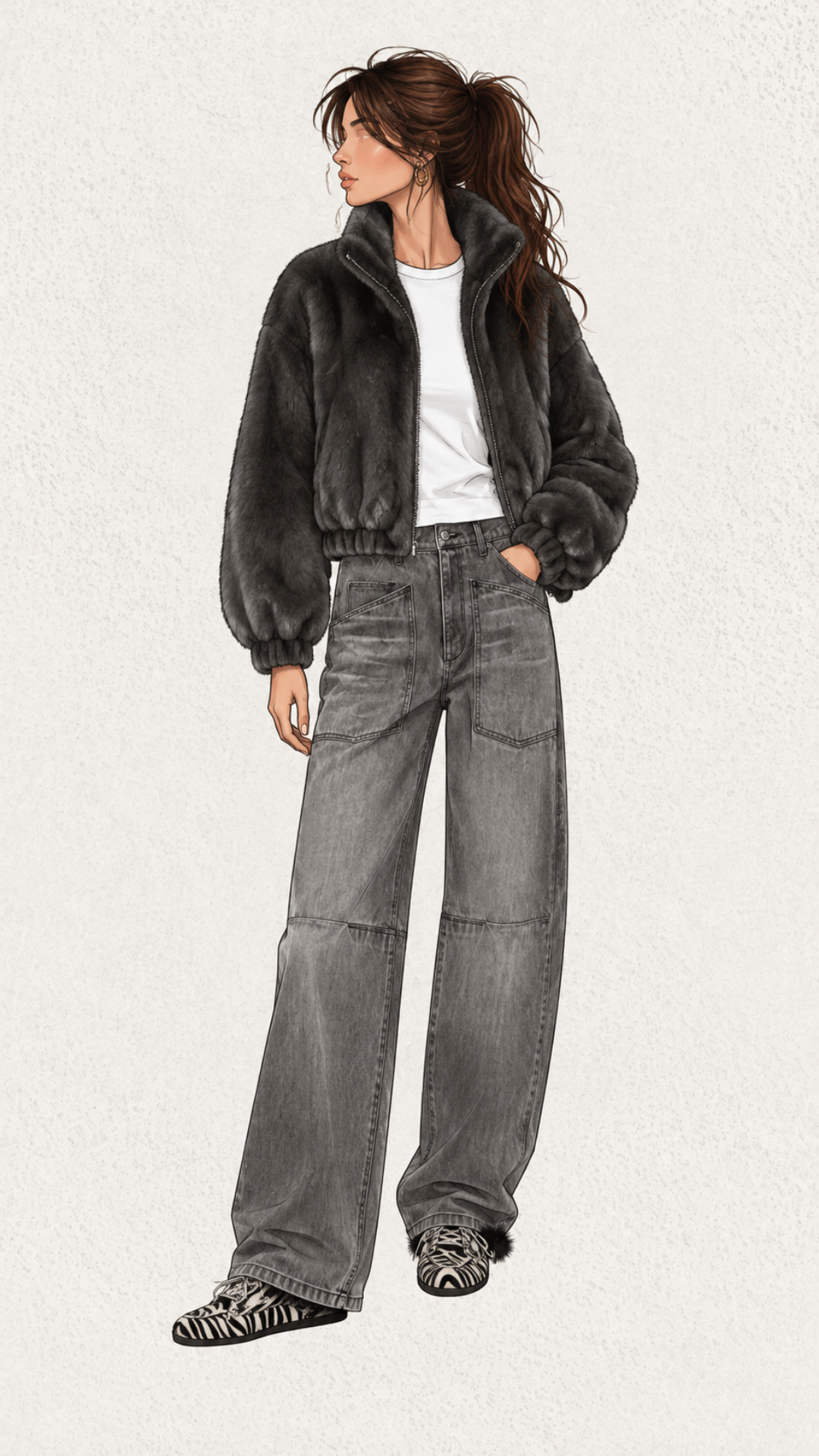 Jacke in Gris