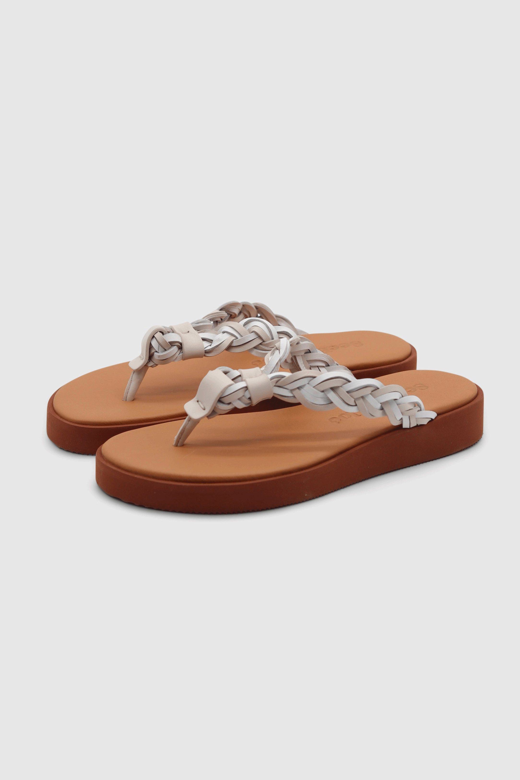 Pompoms Sandals New Natural Calf