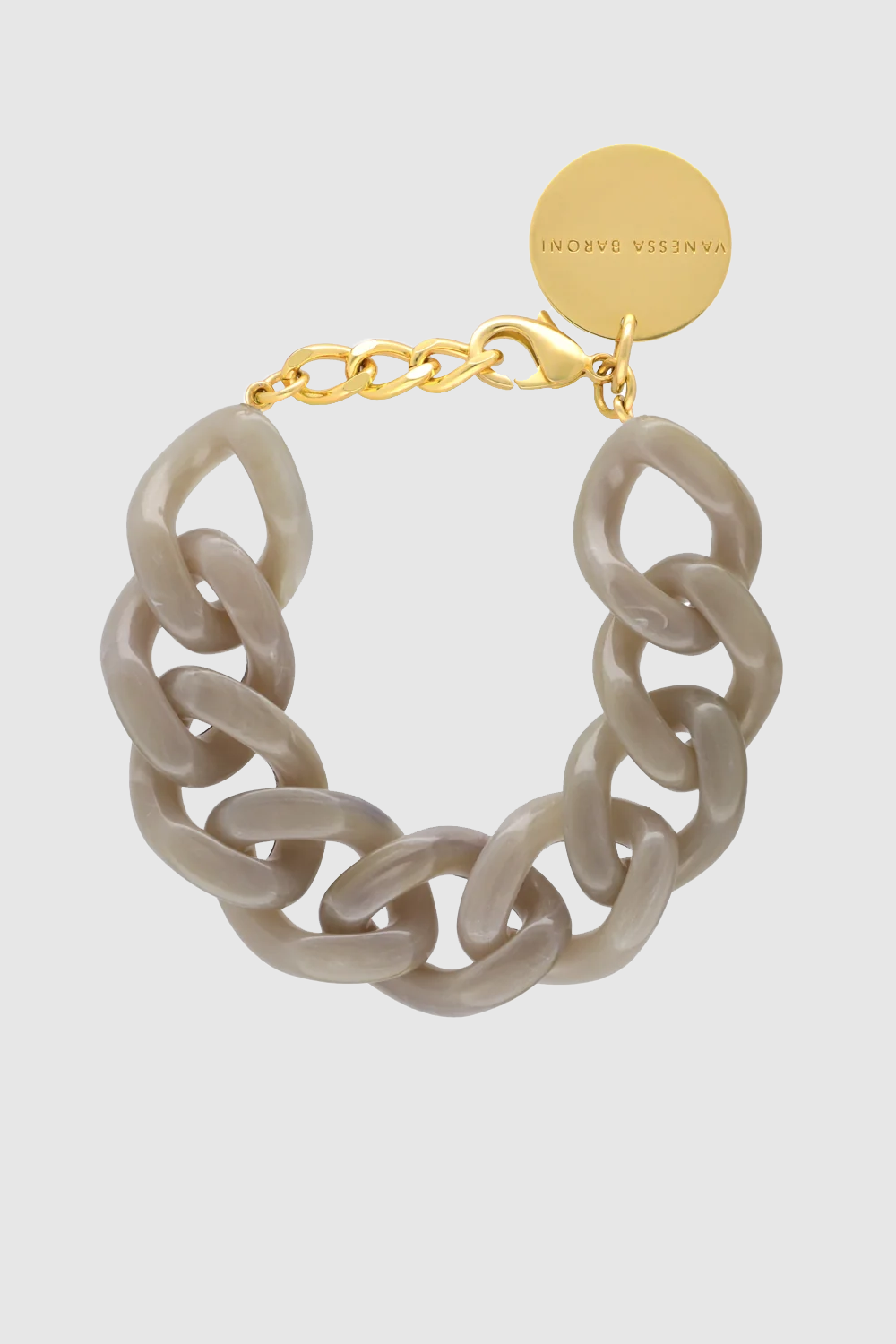Flat Chain Bracelet Light Taupe 
