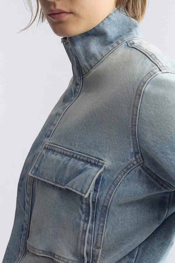Oversized Denim-Jacke Marilou in Alice Wash