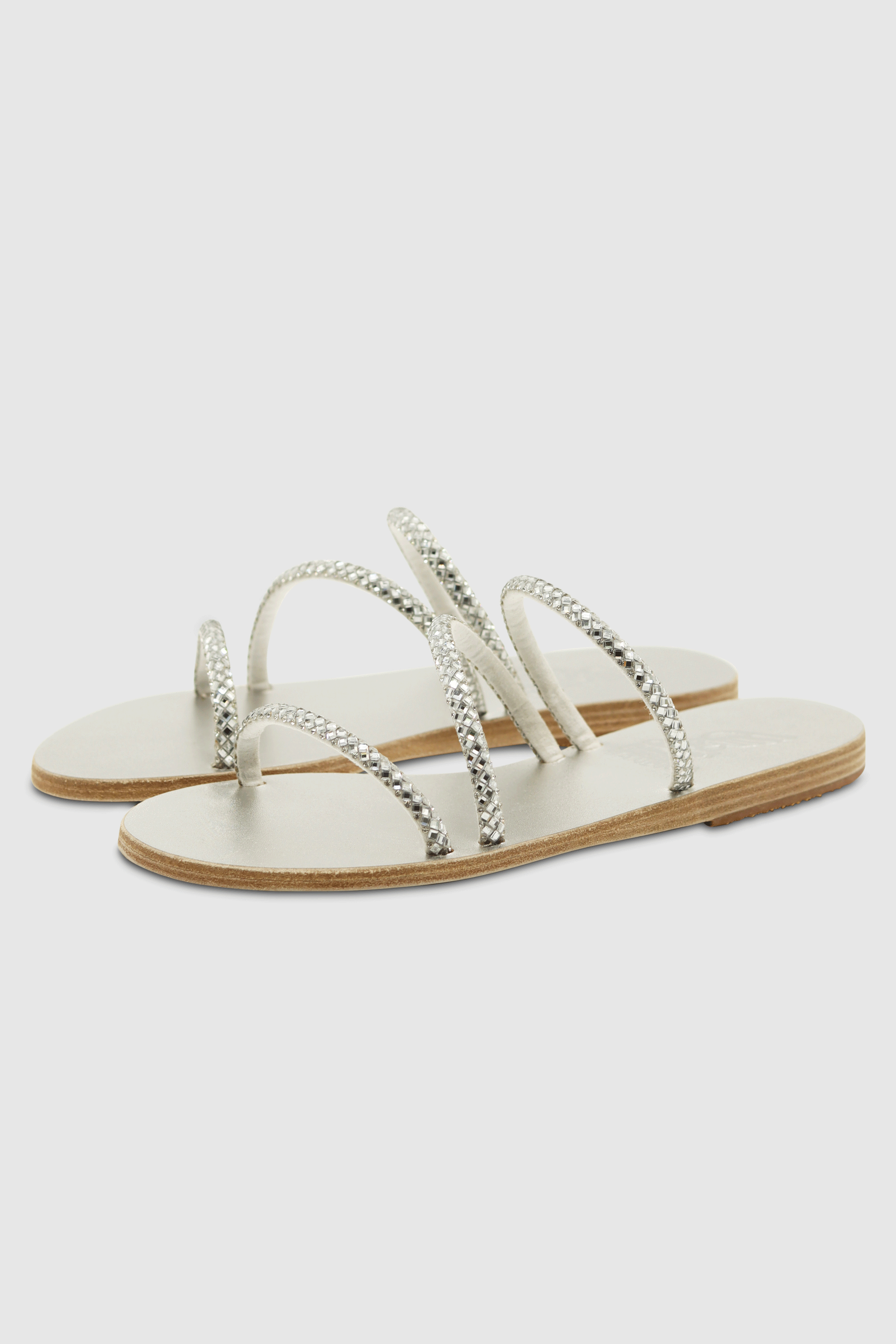 Polytimi Sandals Crystals Silver