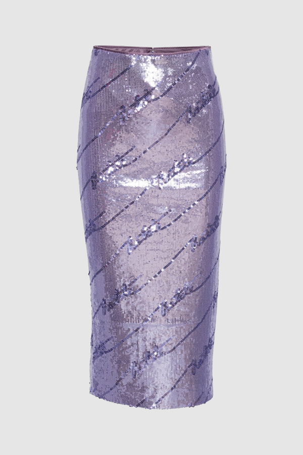 Sequins Midi Skirt Violet Tulip Comb.
