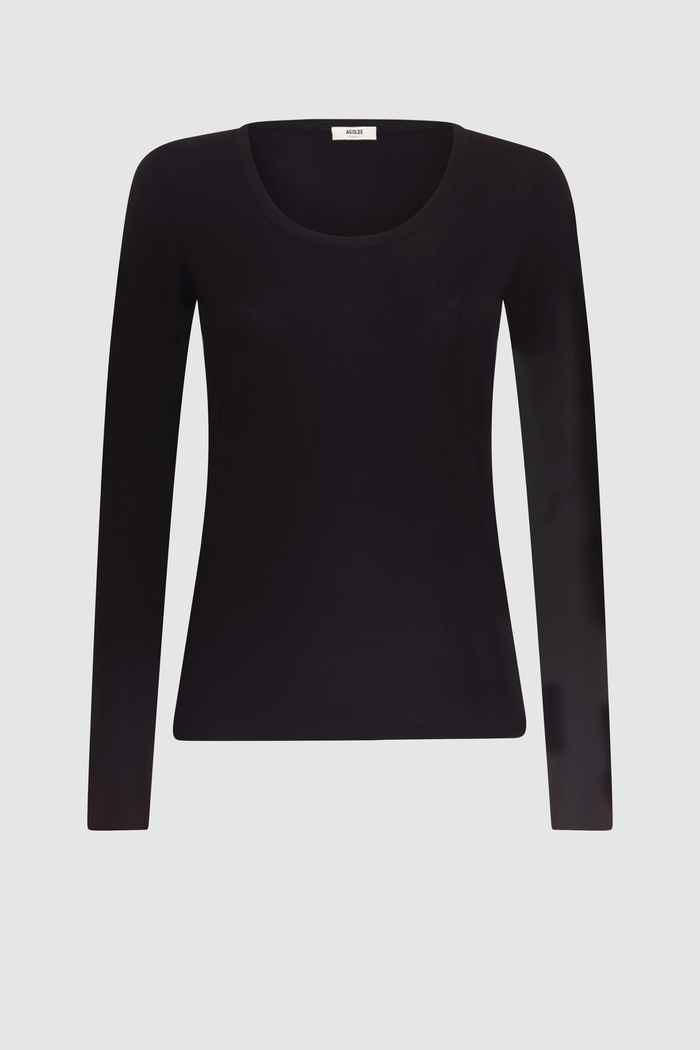 Bernice Neck Tee Black