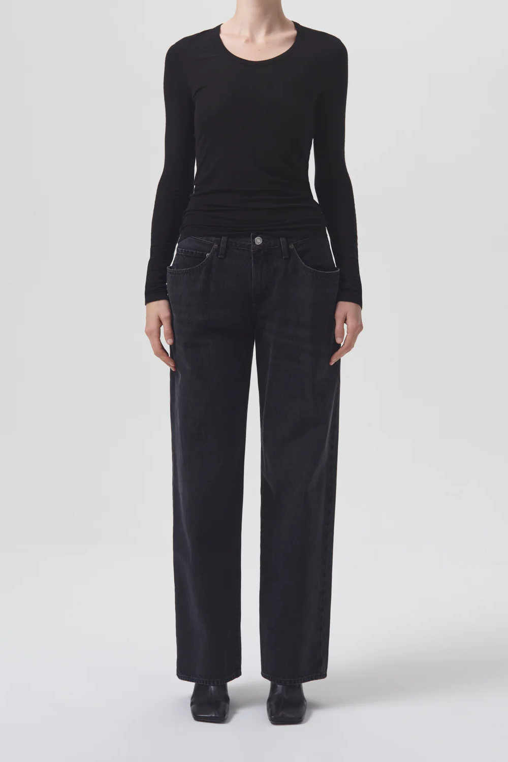 Bernice Neck Tee Black