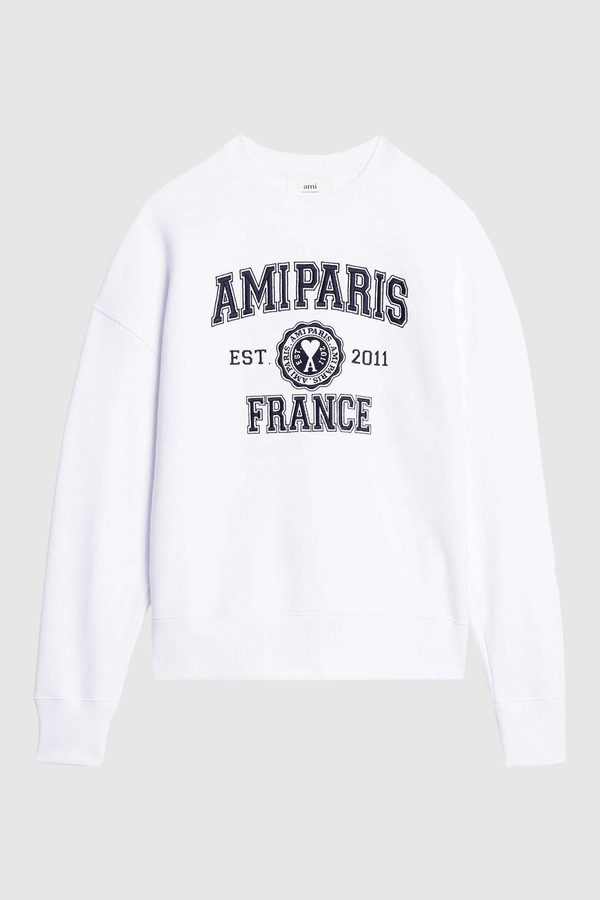 Crewneck Sweatshirt Ami Paris White