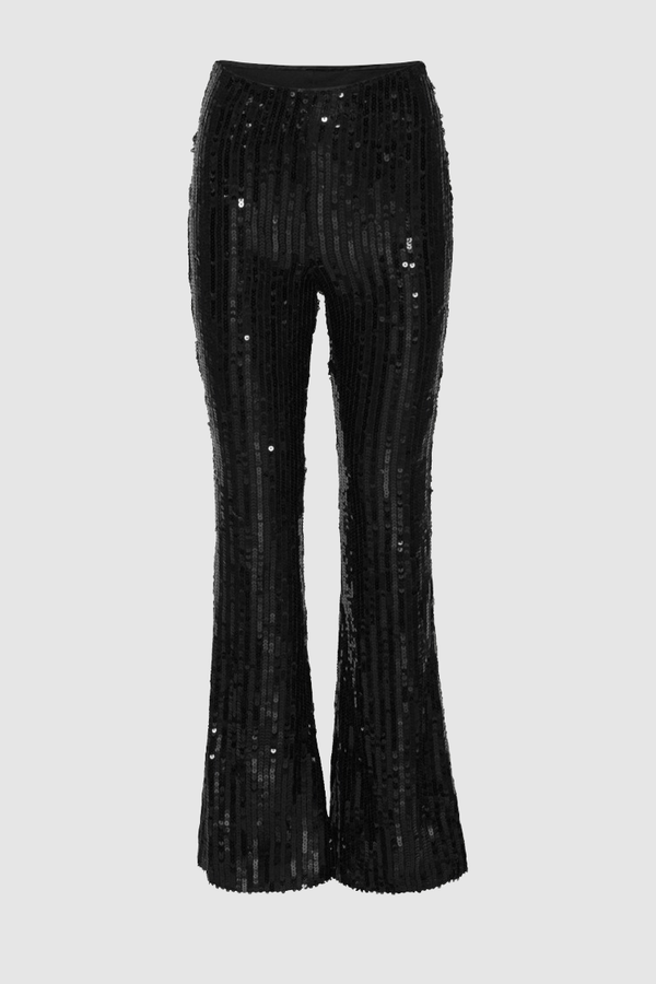 Sequin Flared Pants Black