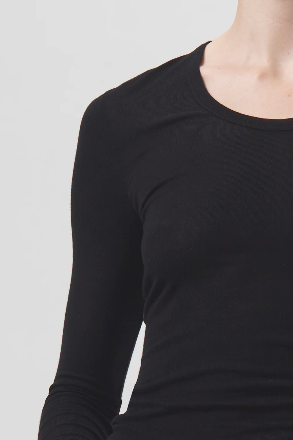 Bernice Neck Tee Black