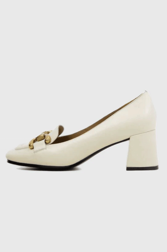 Valencia Heel Loafer Off White