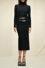 Merino Elegance Skirt Pure Black
