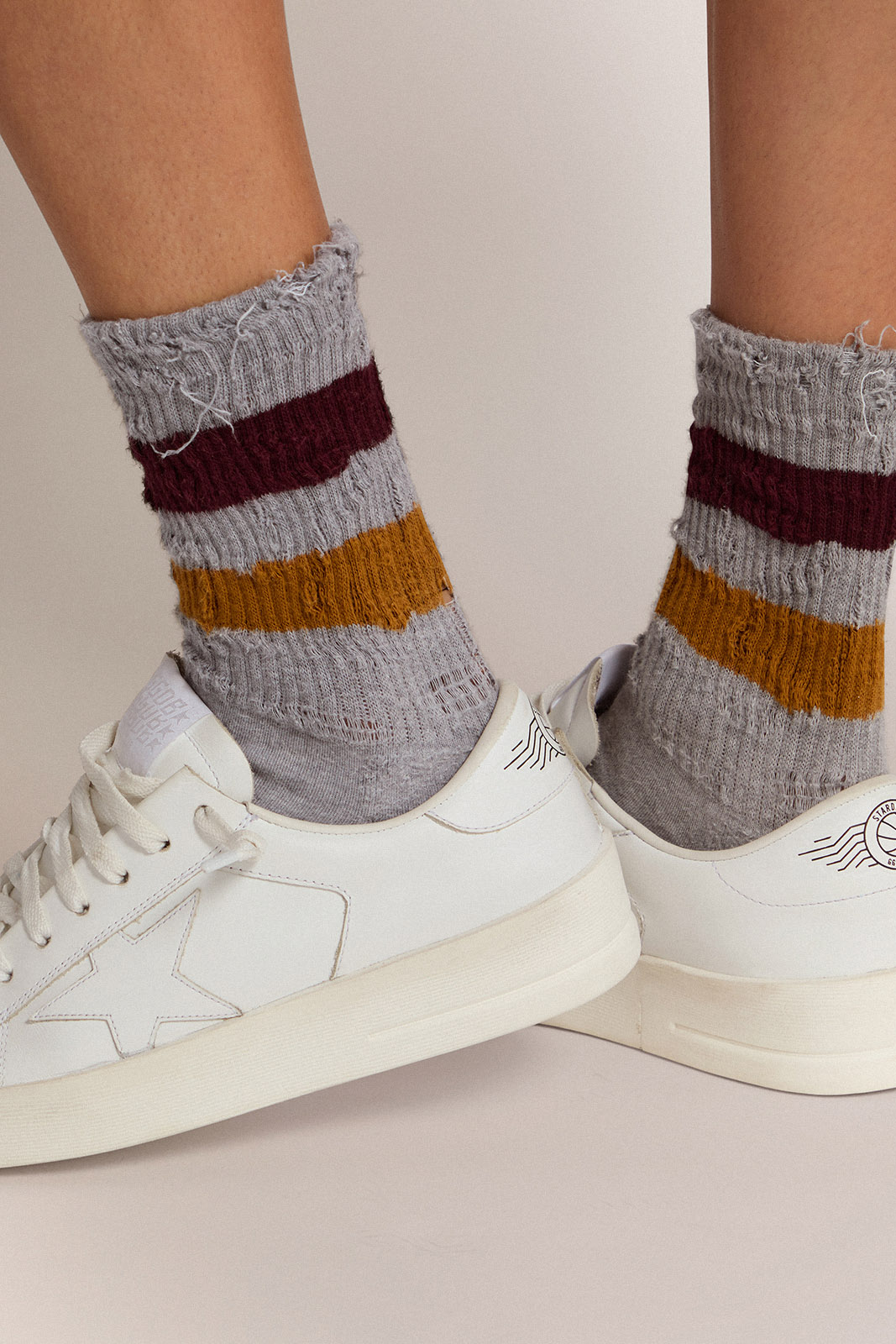 High Rib Socks Melange Grey/ Orange/ Red/ Yellow Fluo 