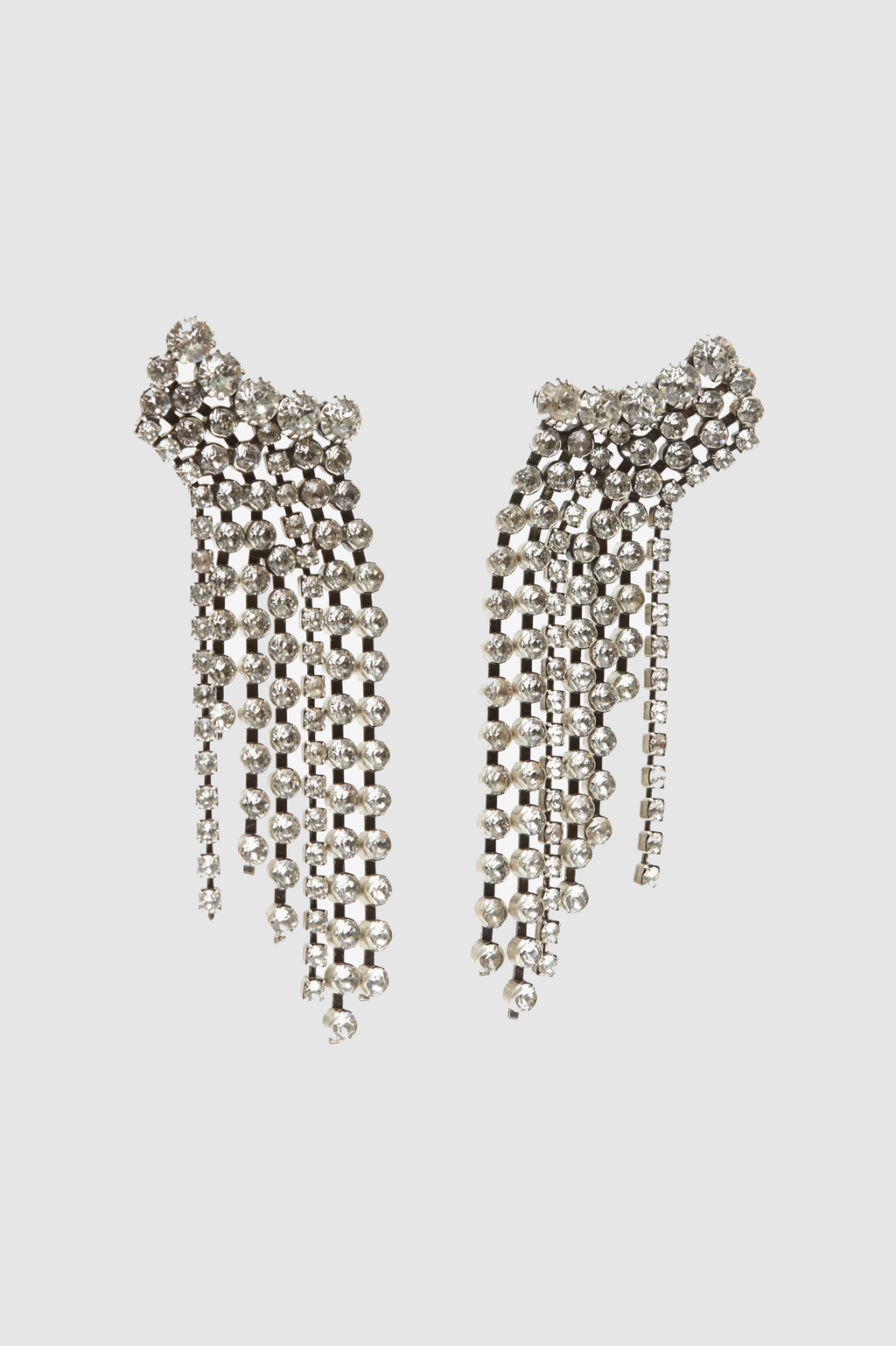Asymmetric Earrings Transparent Silver