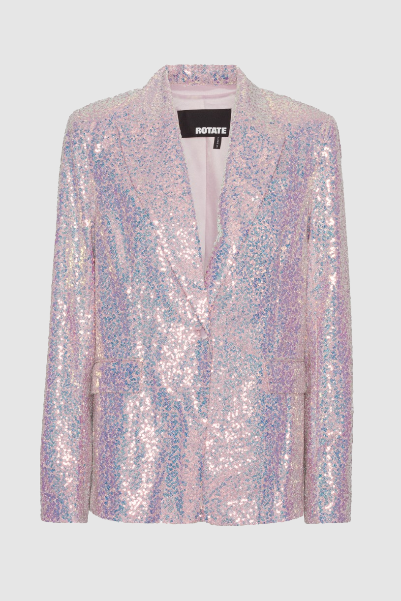 Sequin Oversized Blazer Sachet Pink