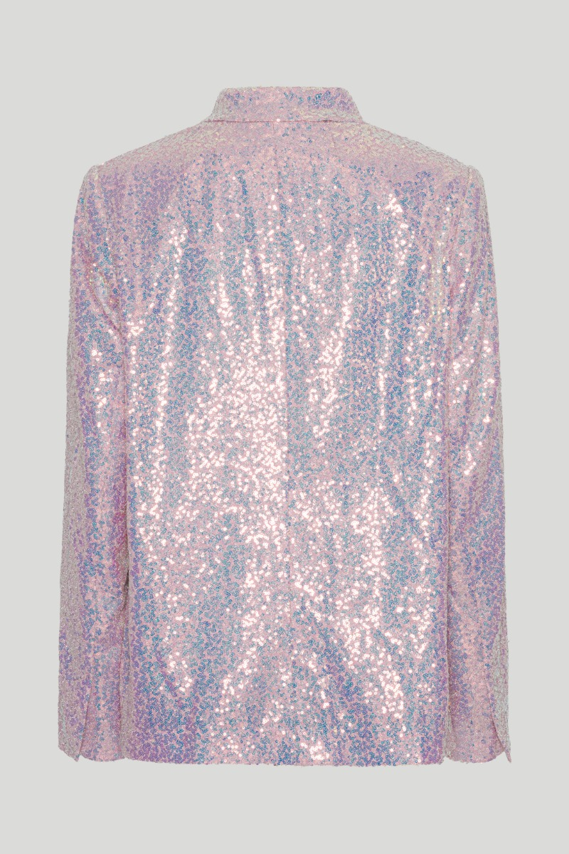 Sequin Oversized Blazer Sachet Pink