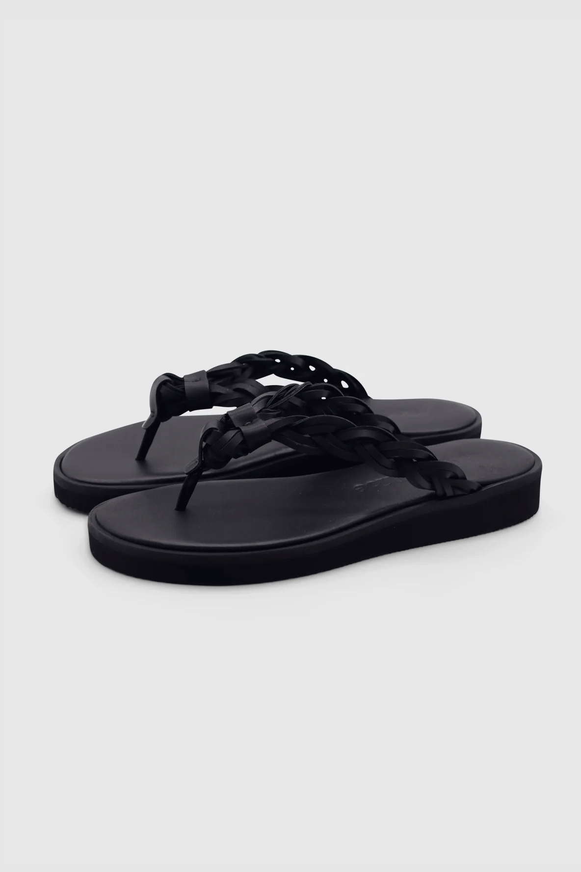 Pompoms Sandals 999 BLACK