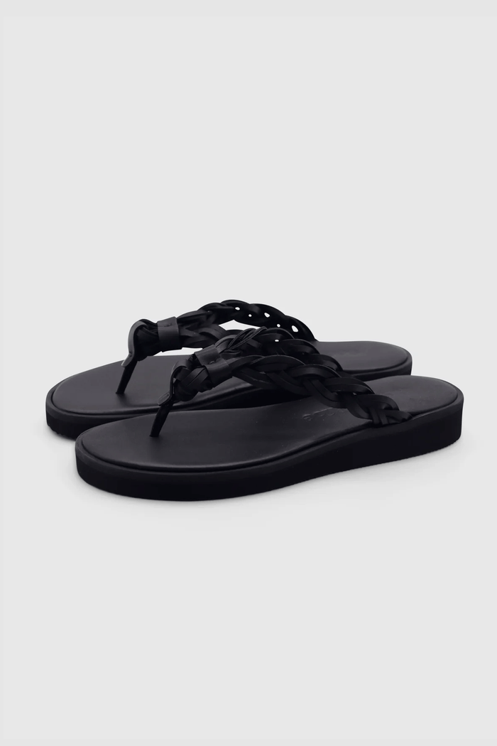 Pompoms Sandals 999 BLACK