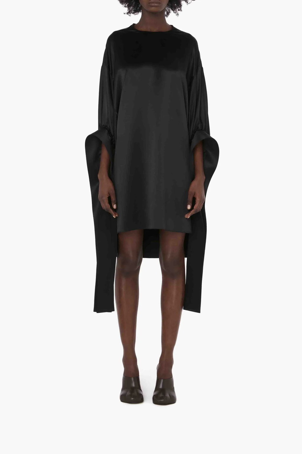 Tab Sleeve Dress Black