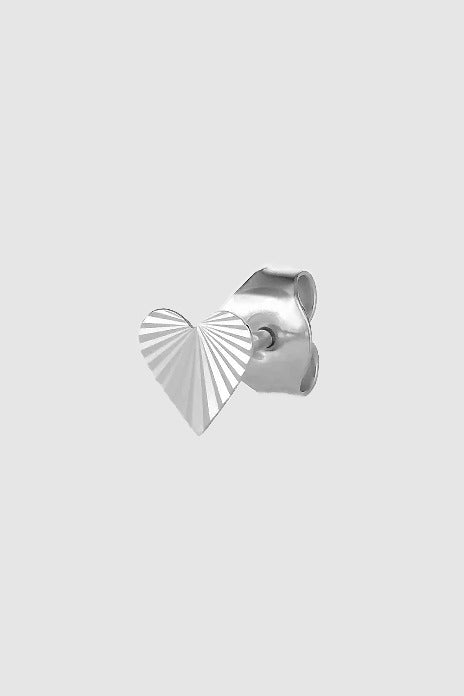 Reflection Heart Stud Sterling Silver