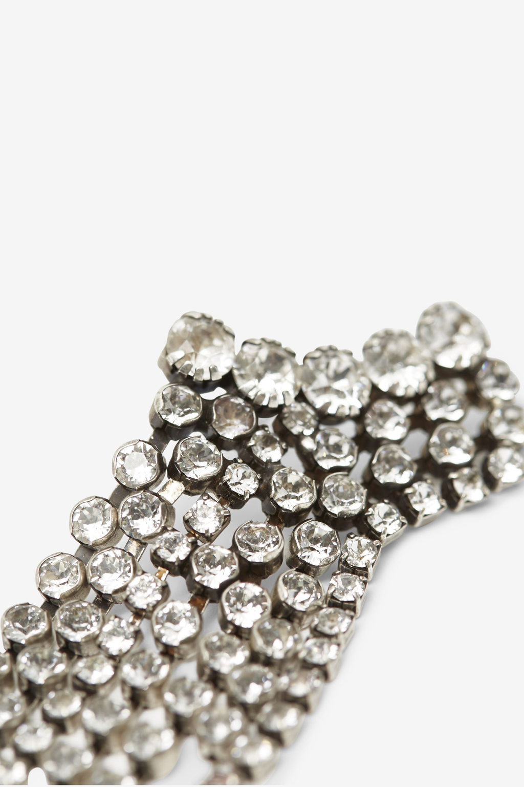 Asymmetric Earrings Transparent Silver