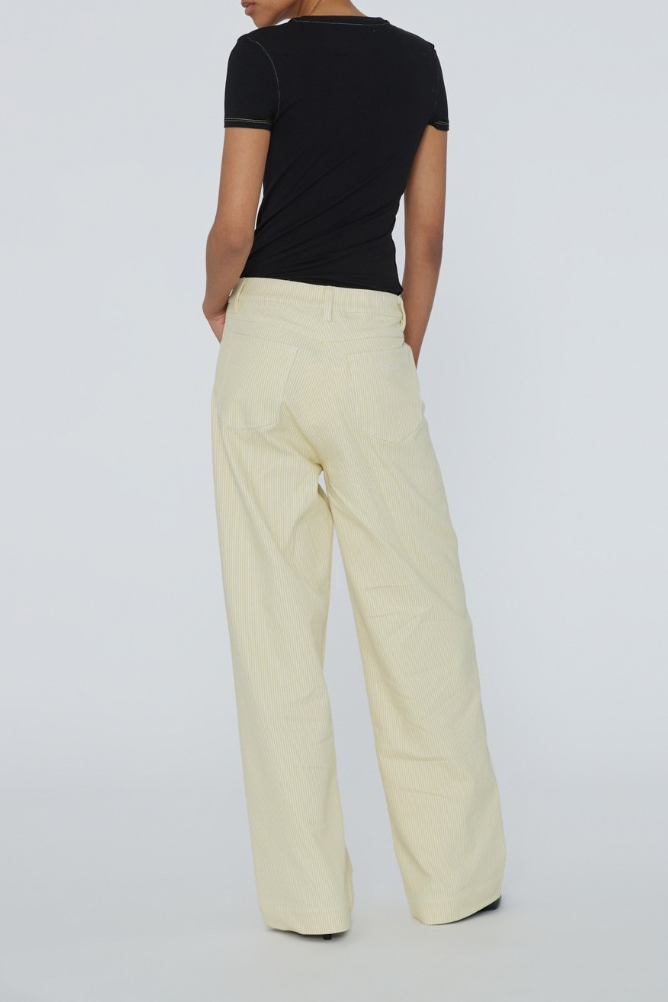 Jeans Striped Twill Wide