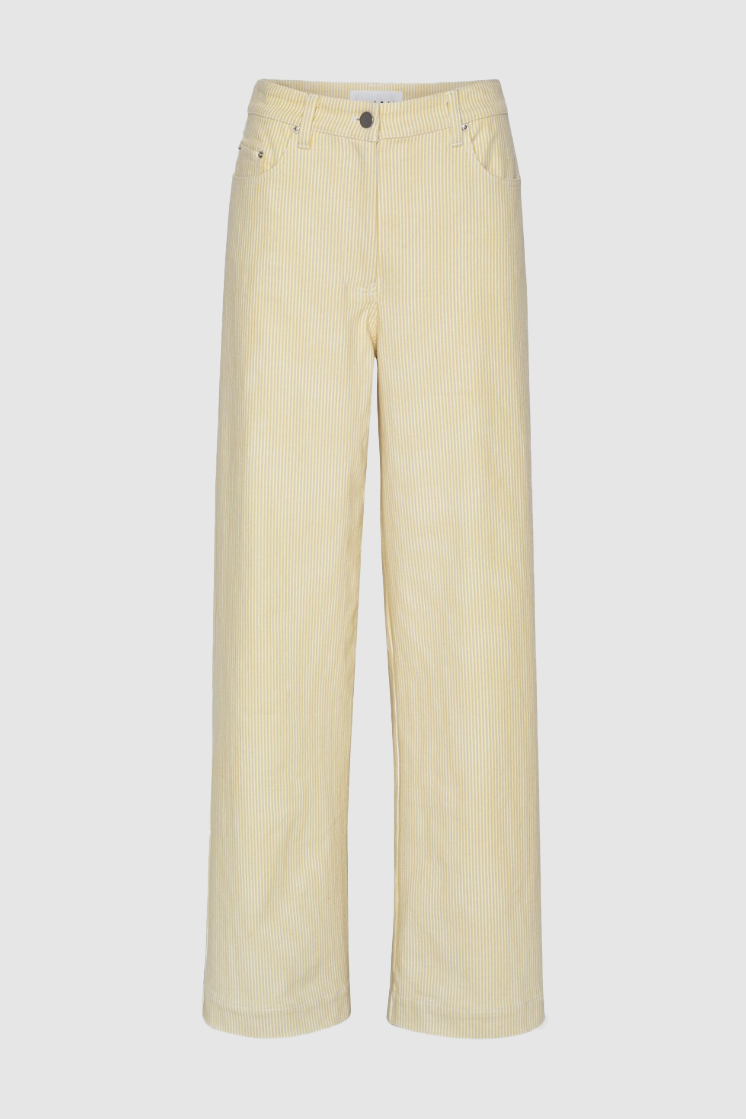Trouser Striped Twill Wide