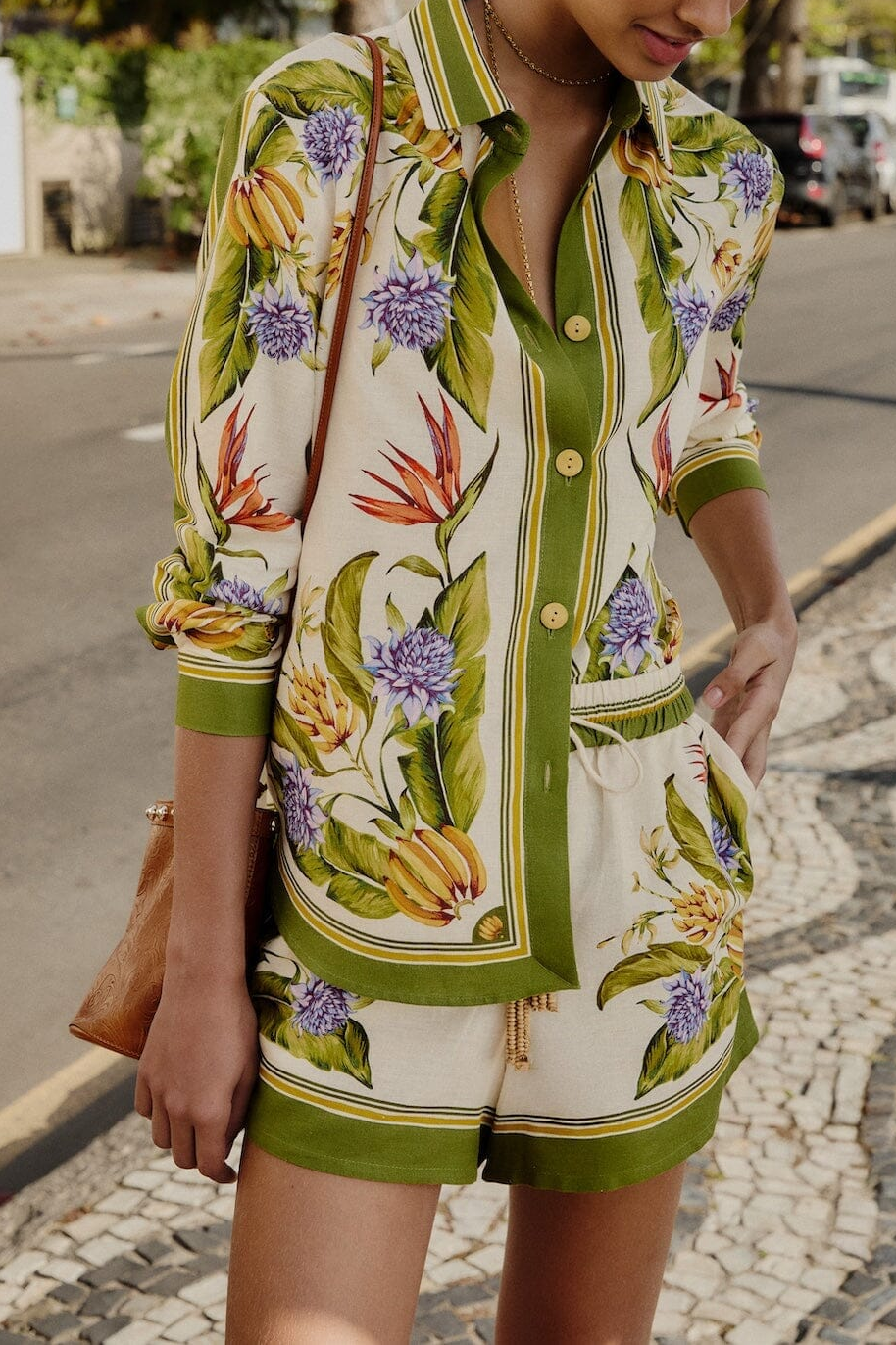 Shorts Tropical Scarf Sand