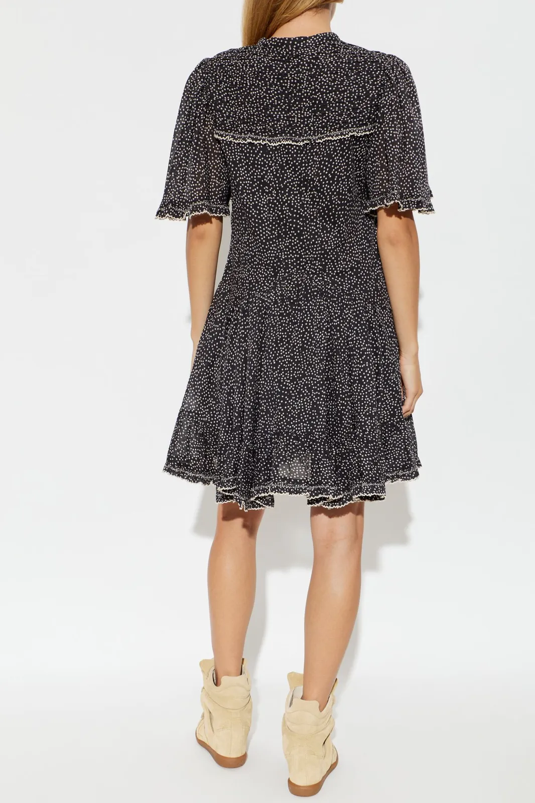 Kleid Daynia in Black / Ecru