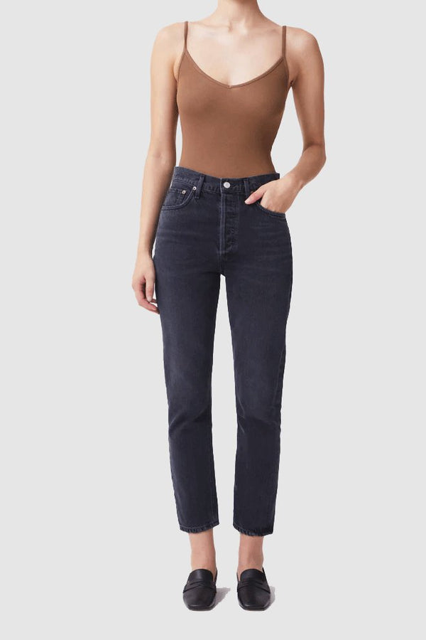 Riley High Rise Straight Crop Jeans in Edit