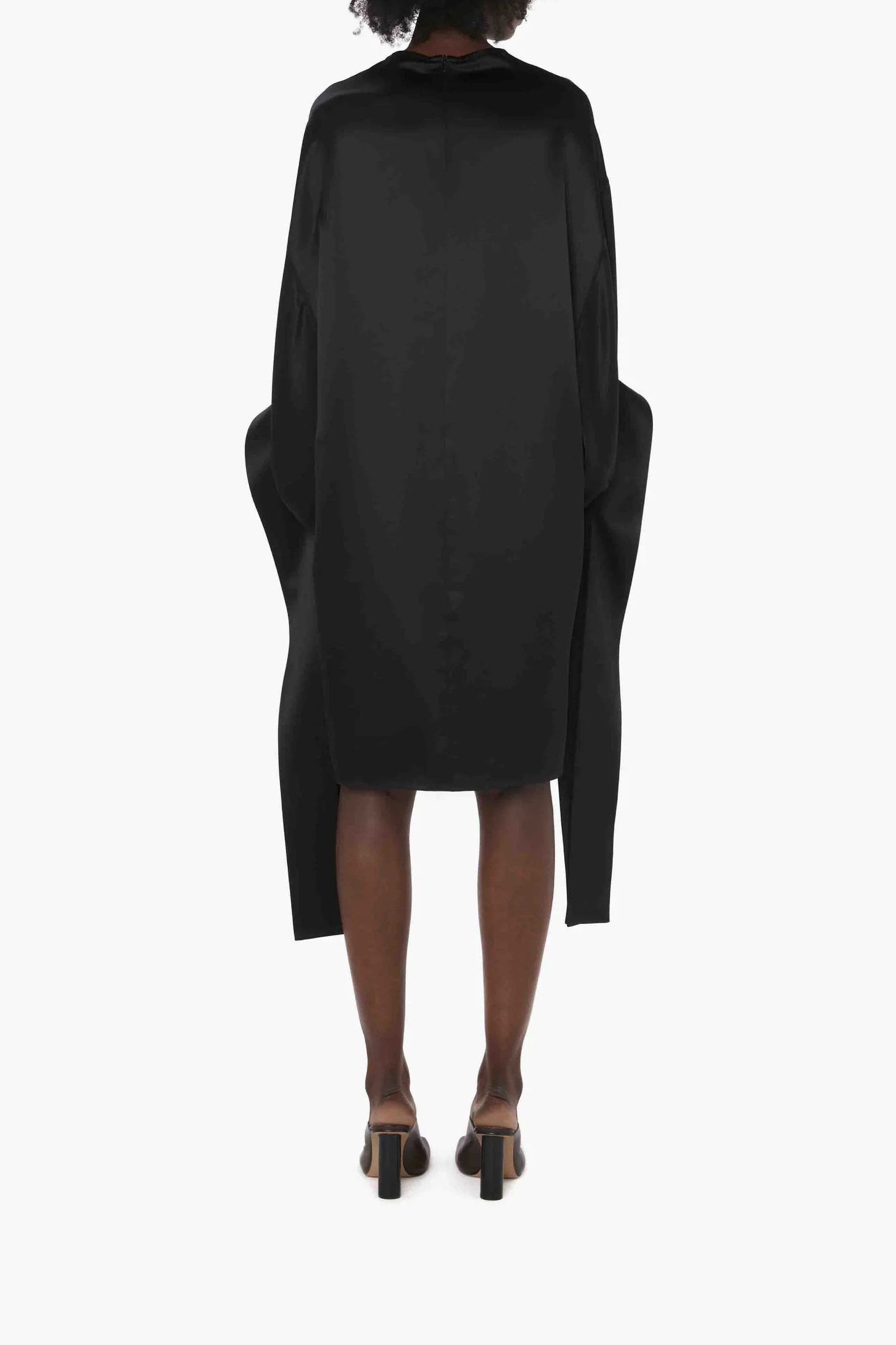 Tab Sleeve Dress Black