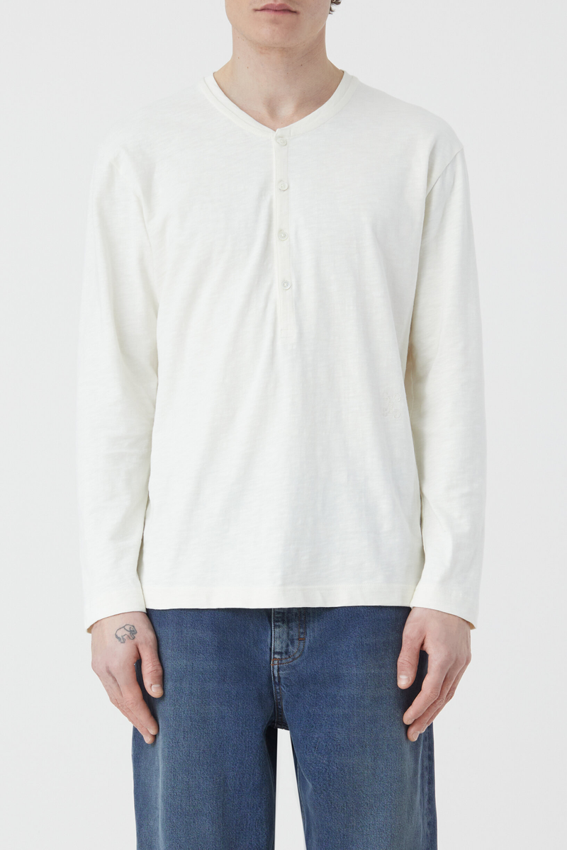 Henley Sweatshirt Ivory