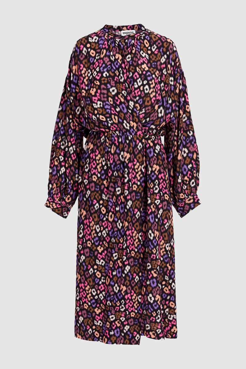 Elouise Wrap dress Combo Tiger Blossom