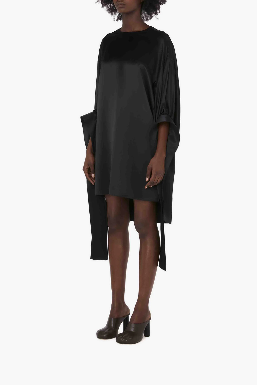 Tab Sleeve Dress Black