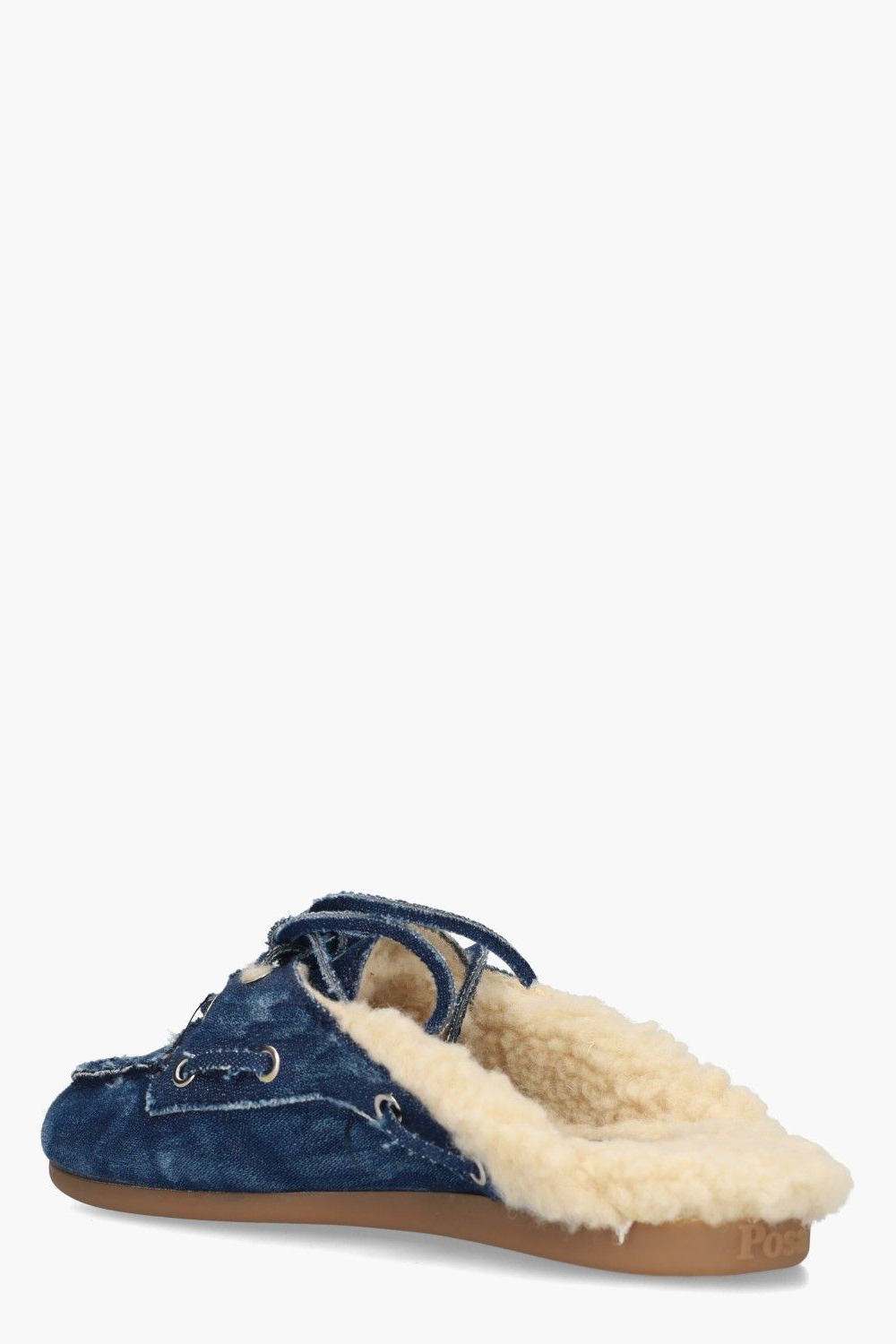 Boat Loafer Mule in Dark Blue
