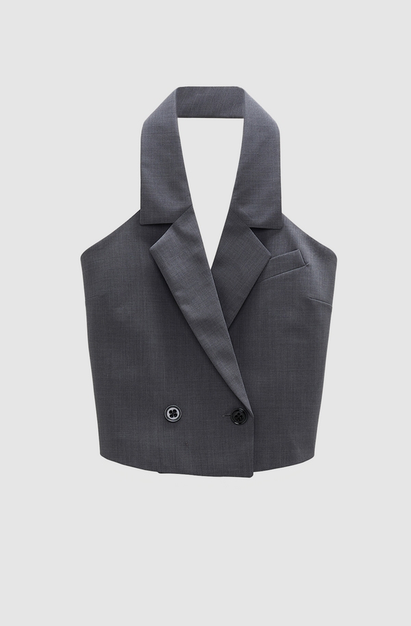 Modern Sophistication Vest Charcoal Melange