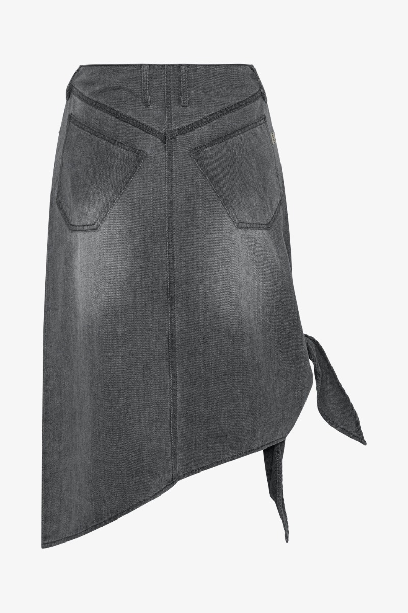 Der Drapy Denim Skirt von autry ist aus 100% Bio-Baumwolle gefertigt und kombiniert Eleganz mit einem verspielten Touch. 