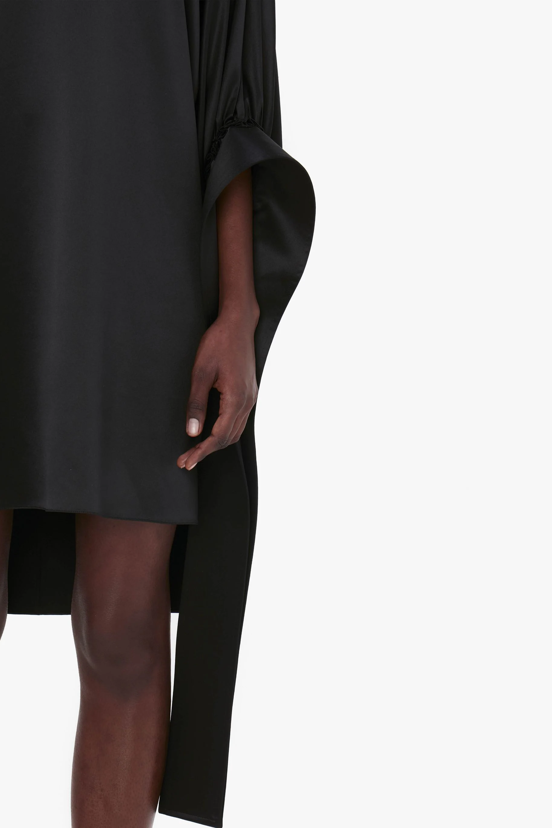 Tab Sleeve Dress Black