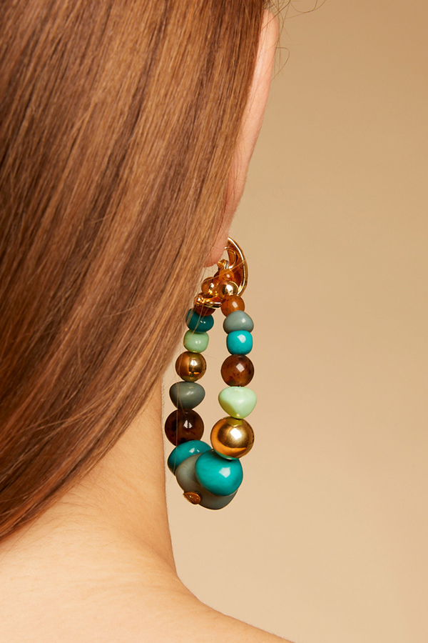 Biba Earrings Gold/ Lila
